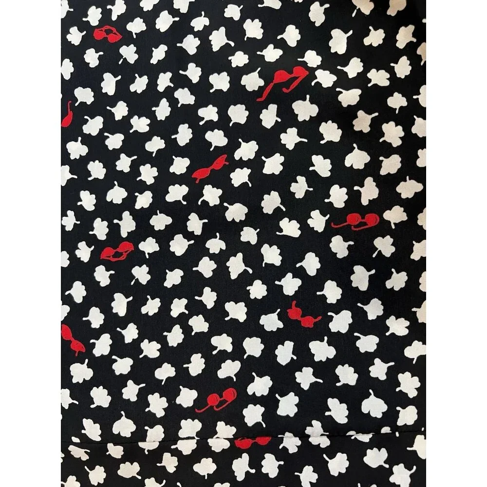 Anthropologie Maeve Odelia Black Floral Mini Dress Size Medium Sunglasses Pocket - Picture 13 of 15